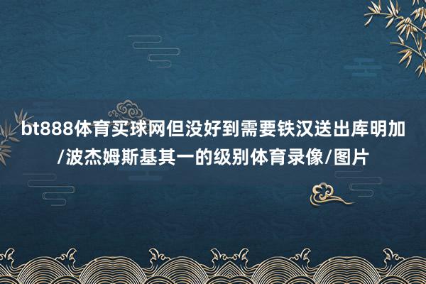 bt888体育买球网但没好到需要铁汉送出库明加/波杰姆斯基其一的级别体育录像/图片