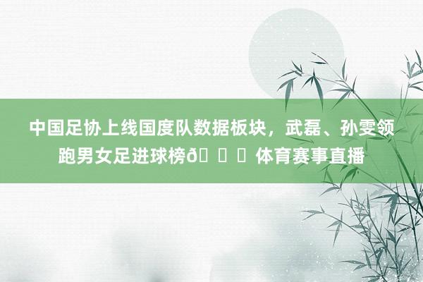 中国足协上线国度队数据板块，武磊、孙雯领跑男女足进球榜📊体育赛事直播