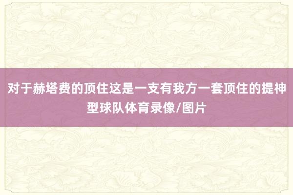 对于赫塔费的顶住这是一支有我方一套顶住的提神型球队体育录像/图片