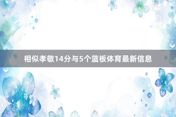 相似孝敬14分与5个篮板体育最新信息