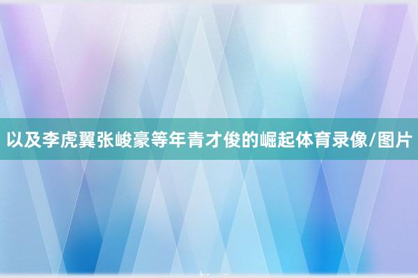 以及李虎翼张峻豪等年青才俊的崛起体育录像/图片