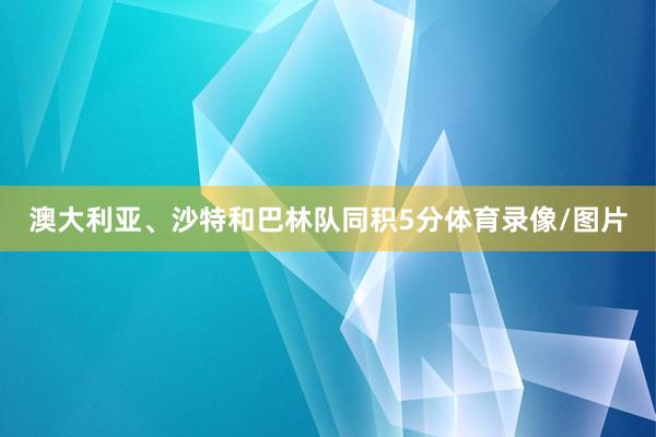 澳大利亚、沙特和巴林队同积5分体育录像/图片